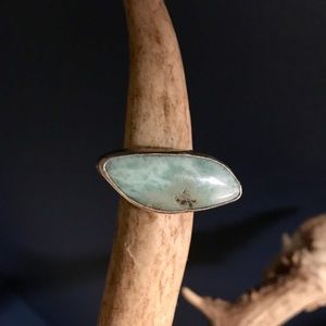Larimar sterling silver ring